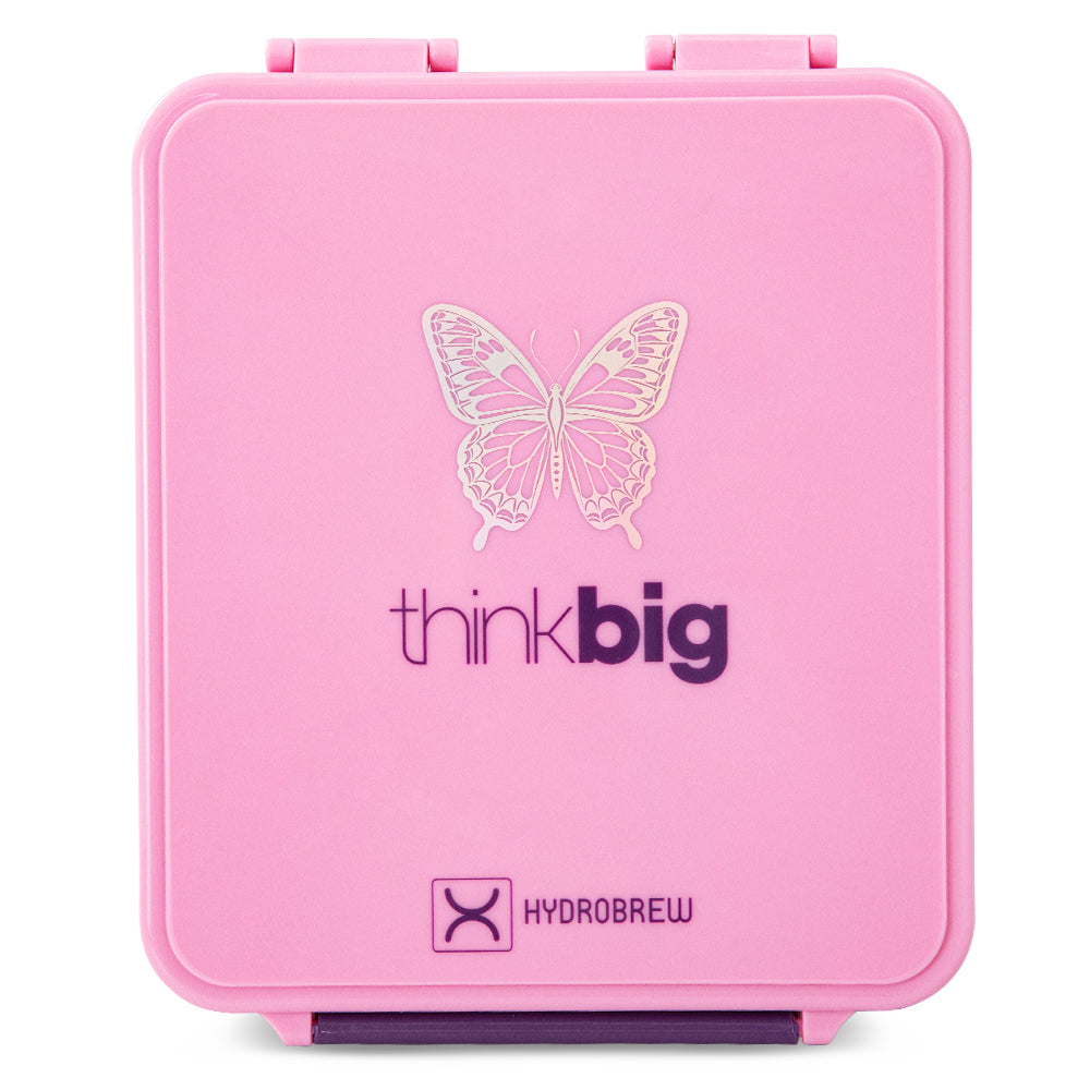 HYDROBREW Bento Lunch Box w/Steel Food Jar - ThinkBig Pink