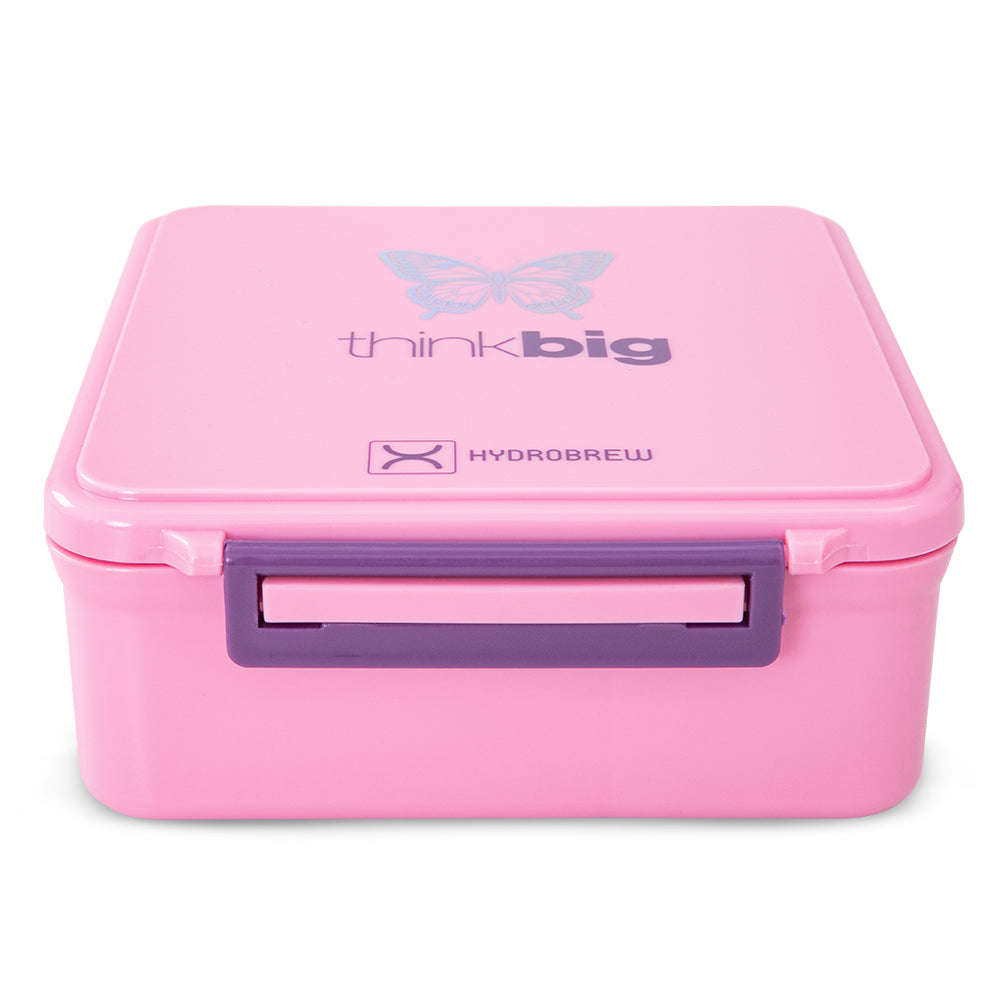 Hydrobrew Personalized Bento Lunch Box w/Steel Food Jar - ThinkBig Pink