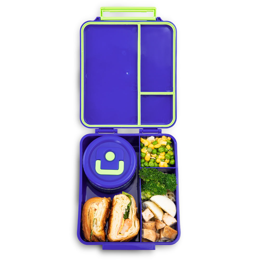 Hydrobrew Personalized Bento Lunch Box w/Steel Food Jar - Gamer Blue