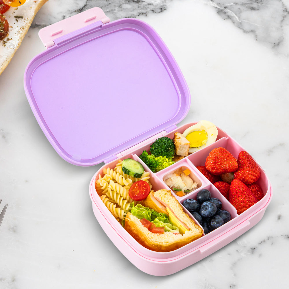 Hydrobrew Smart Serve Bento Lunch Box 1100 ml, 5 compartment- Lilac Blush