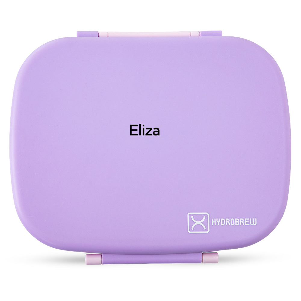 Hydrobrew Personalized Smart Serve Bento Lunch Box 1100 ml, 5 compartment- Lilac Blush