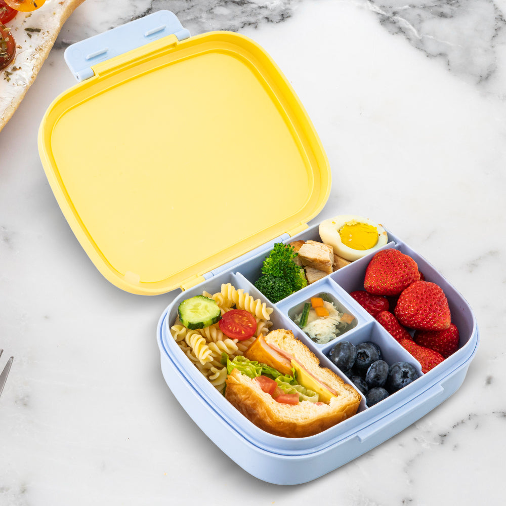 Hydrobrew Personalized Smart Serve Bento Lunch Box 1100 ml, 5 compartment - Sunny Sky