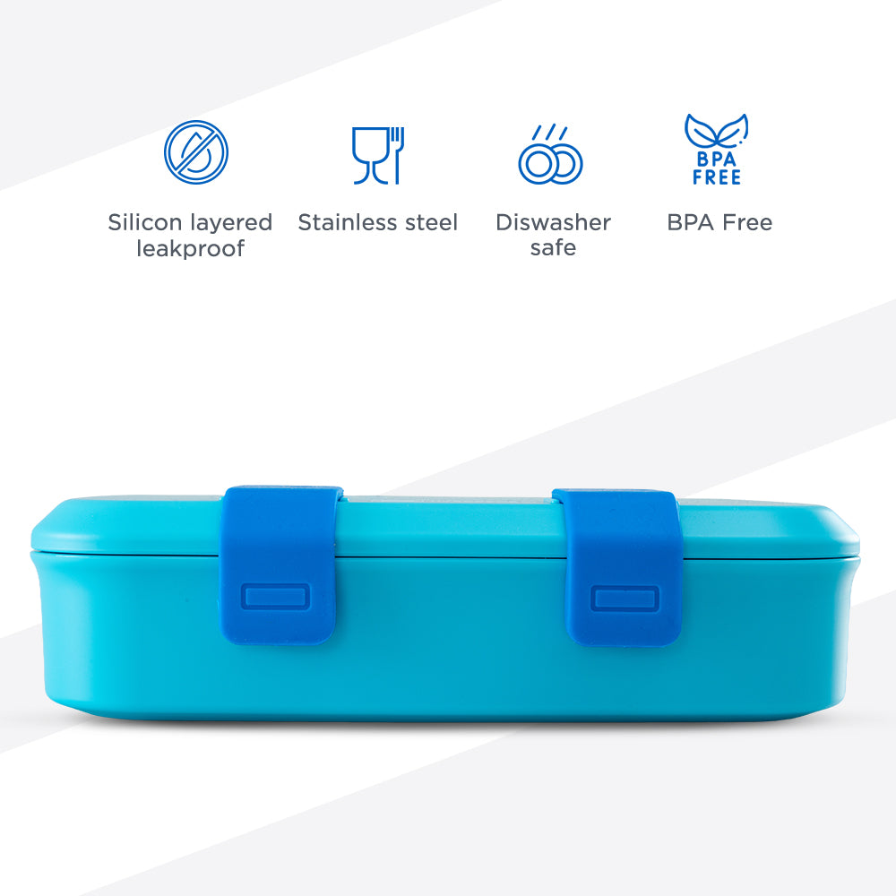 HYDROBREW Smart Serve Bento Lunch Box 847ml, Aqua Drift