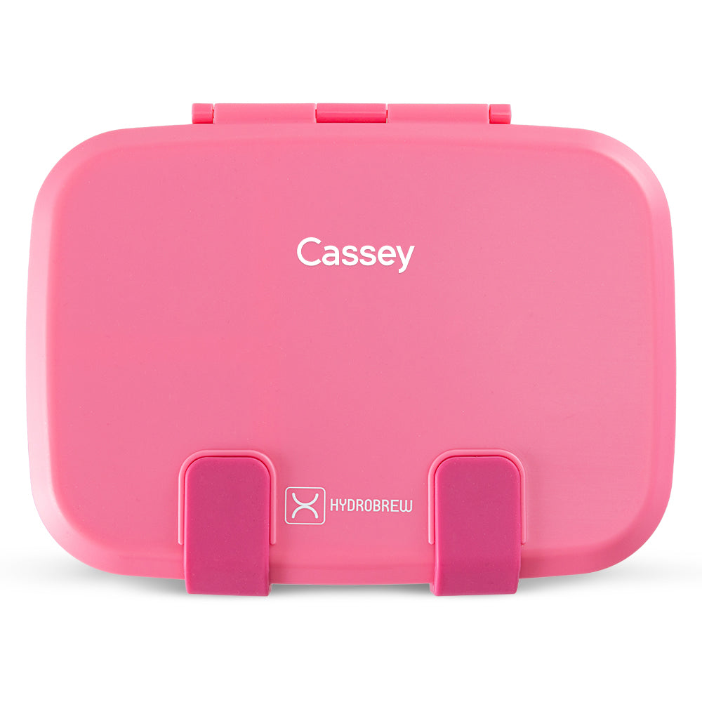 Hydrobrew Personalized Smart Serve Bento Lunch Box 847ml, Berry Blush