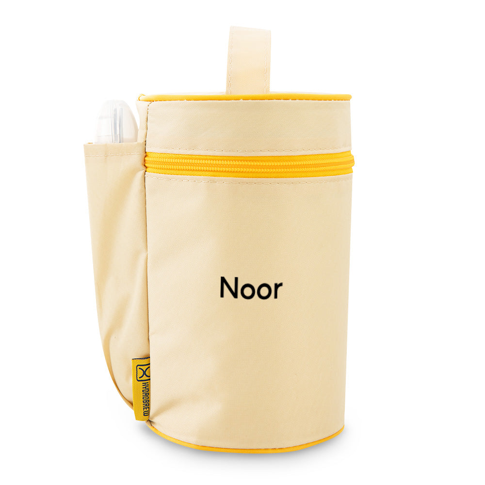 Hydrobrew Personalized Trio Deck Lunch Box with Cutlery - Opal Cream