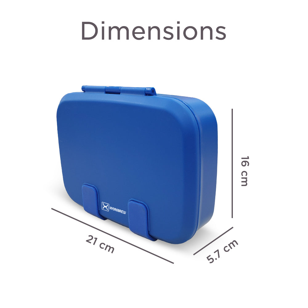 Hydrobrew Steel Core Bento Stainless Steel Lunch Box – 839ml, 2 Compartment- Midnight Wave