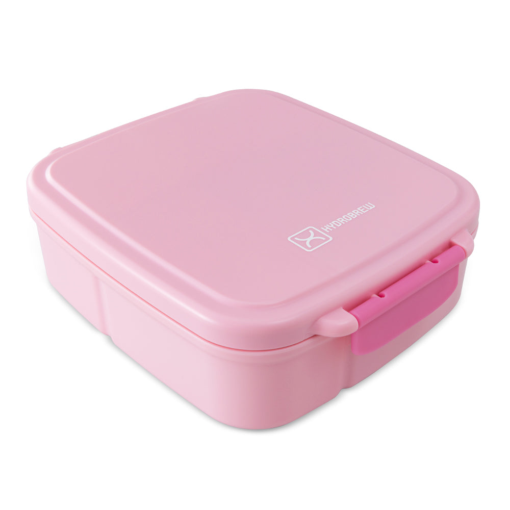 Hydrobrew Personalized Mega Flex Bento Lunch Box 1864ml, Leakproof Lunch Container with Integrated 250ml Insulated Food Jar- Rose Silk