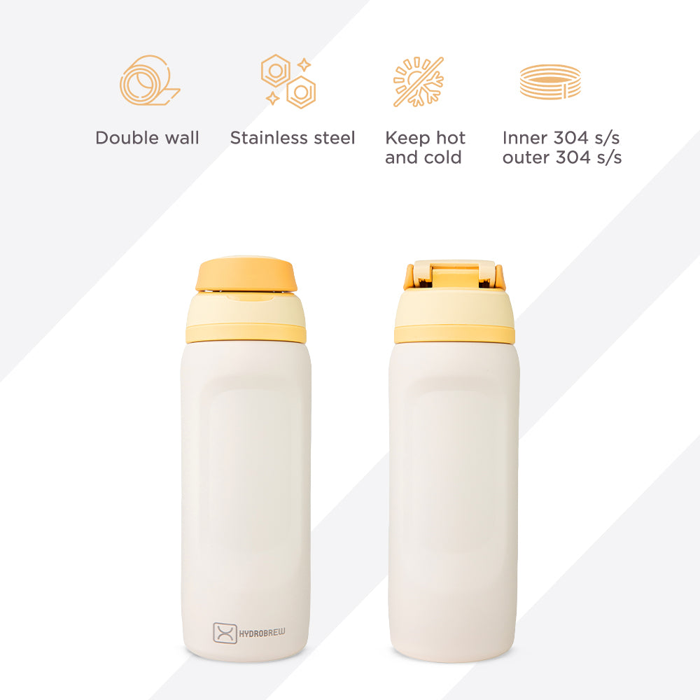Hydrobrew Sip Switch Stainless Steel Water Bottle - Soft Latte