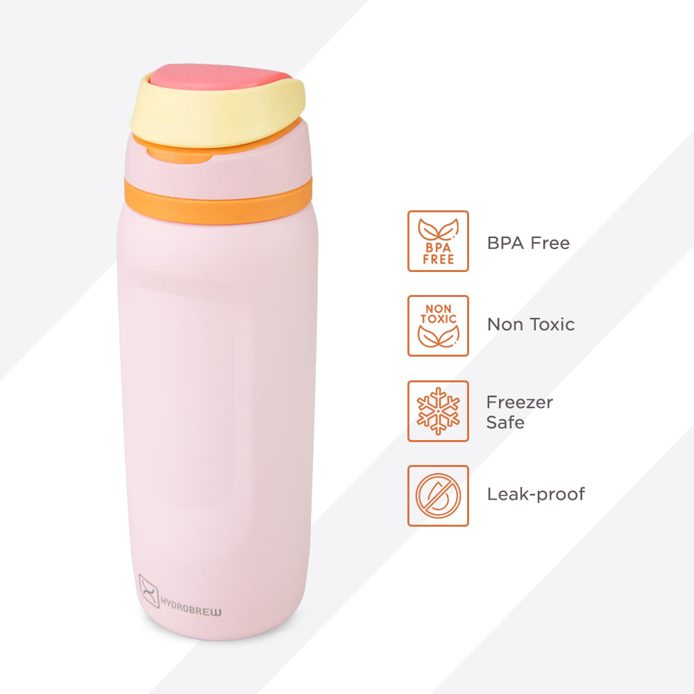 Hydrobrew Sip Switch Stainless Steel Water Bottle - Pink Sorbet