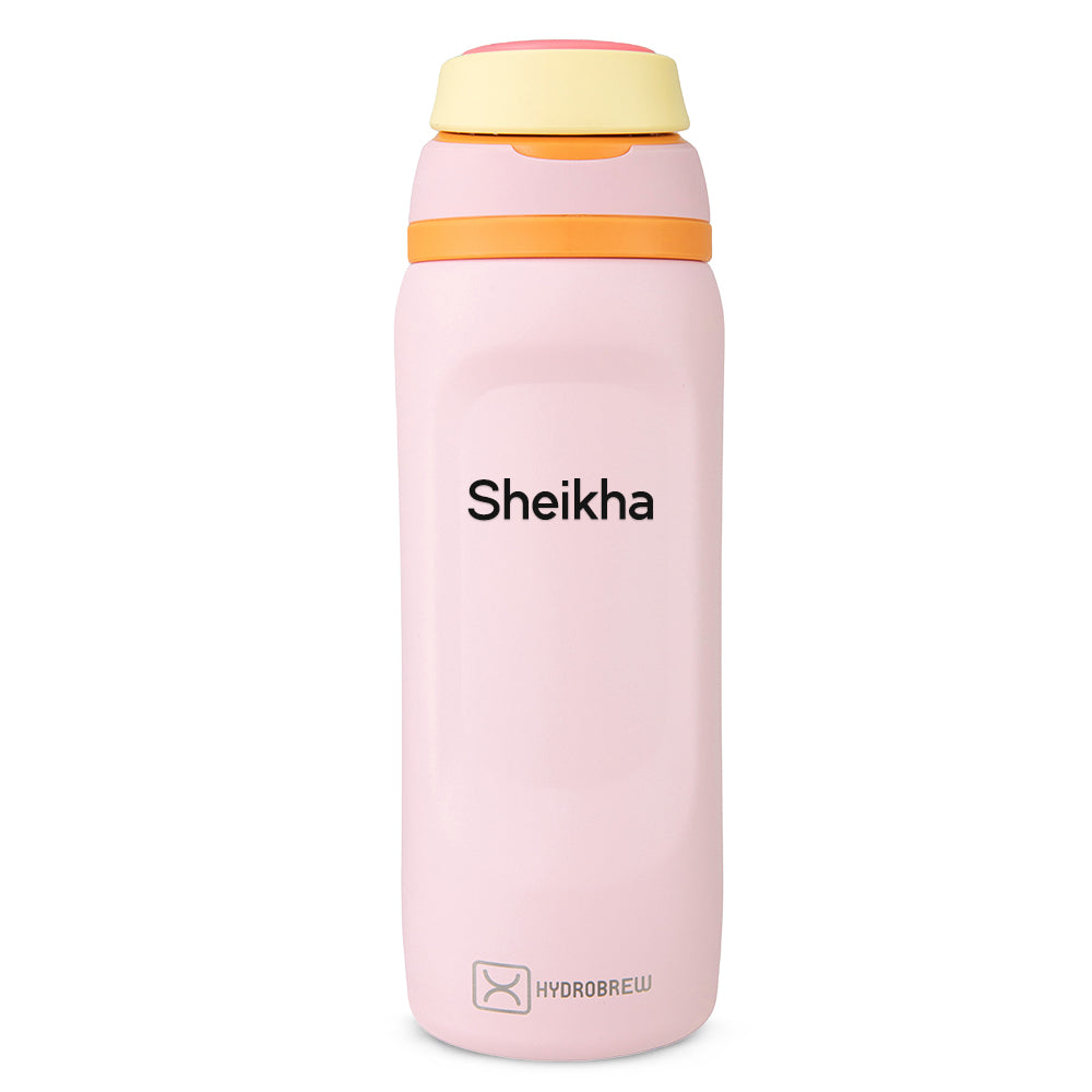 Hydrobrew Personalized Sip Switch Stainless Steel Water Bottle - Pink Sorbet