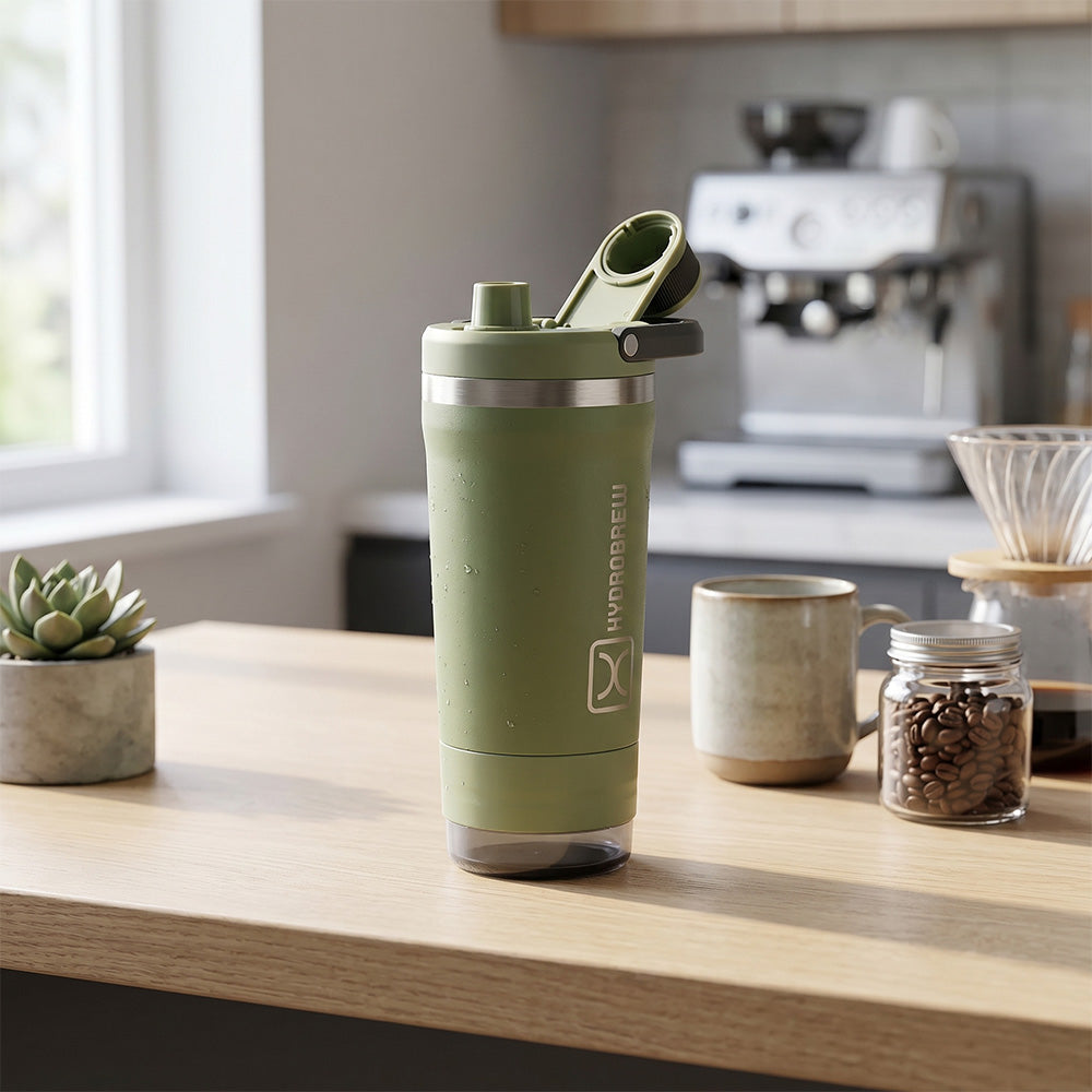 Hydrobrew Sip Core Stainless Steel Bottle w/t Tritan™ Container - 18/8 Premium Double Wall Stainless Steel - URBAN STONE