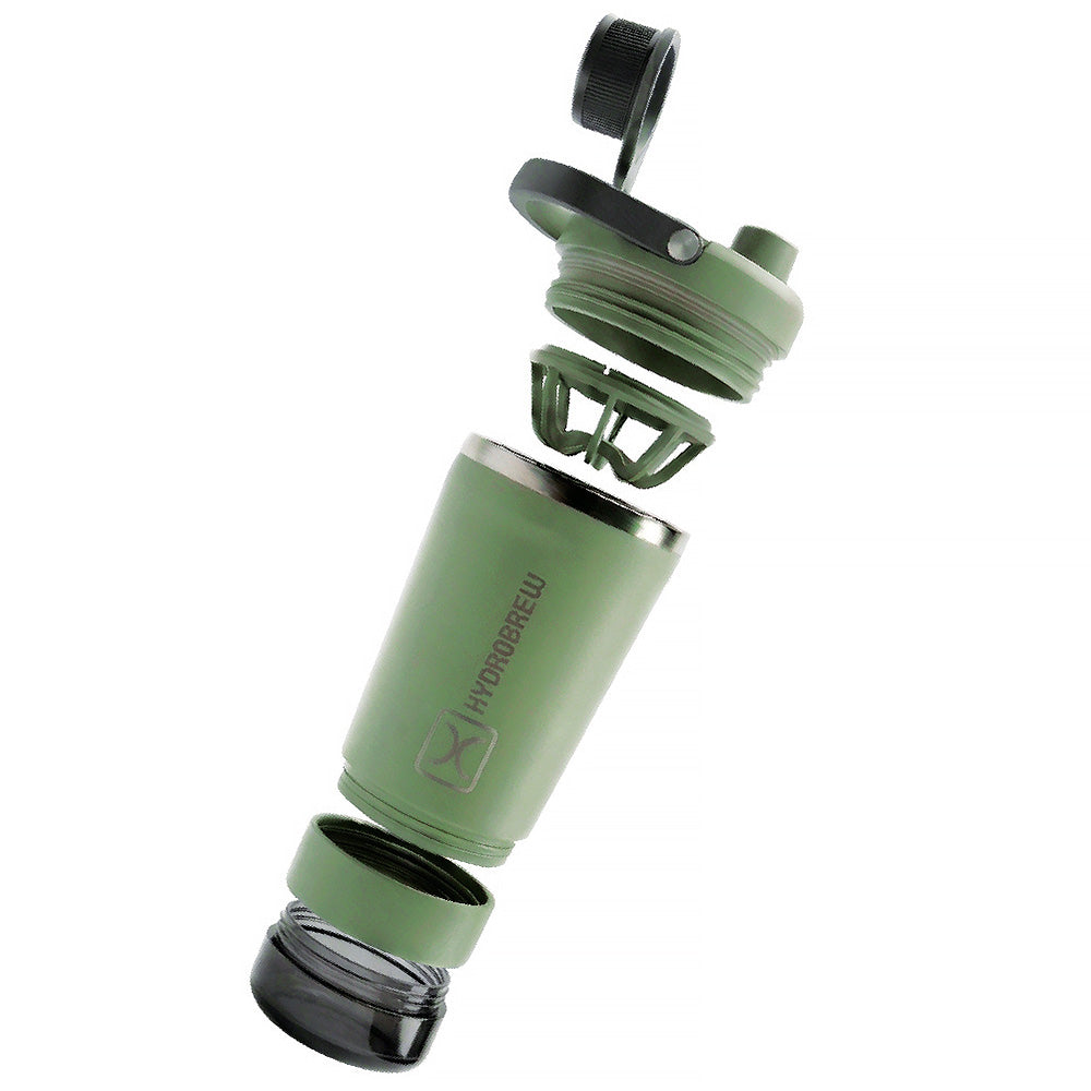 Hydrobrew Sip Core Stainless Steel Bottle w/t Tritan™ Container - 18/8 Premium Double Wall Stainless Steel - URBAN STONE