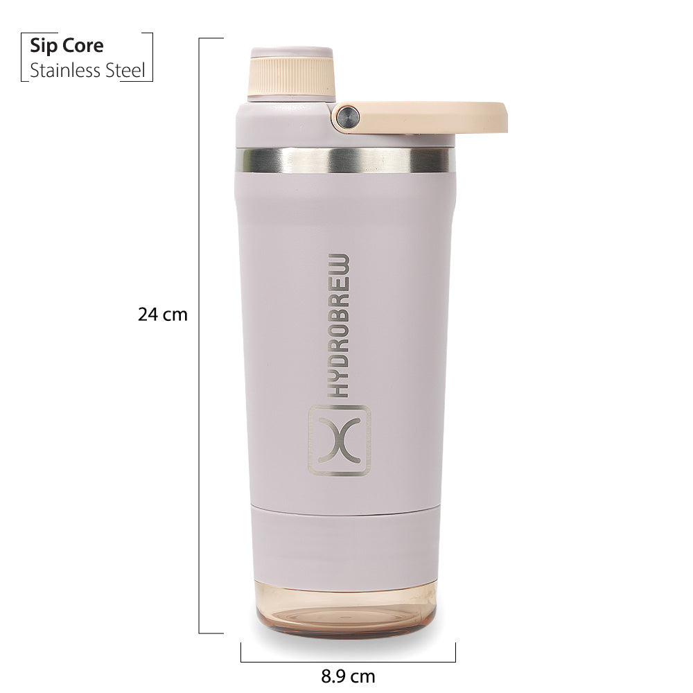Hydrobrew Sip Core Stainless Steel Bottle w/t Tritan™ Container - 18/8 Premium Double Wall Stainless Steel - OLIVE SAGE