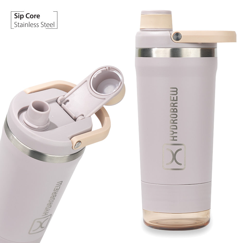 Hydrobrew Sip Core Stainless Steel Bottle w/t Tritan™ Container - 18/8 Premium Double Wall Stainless Steel - OLIVE SAGE