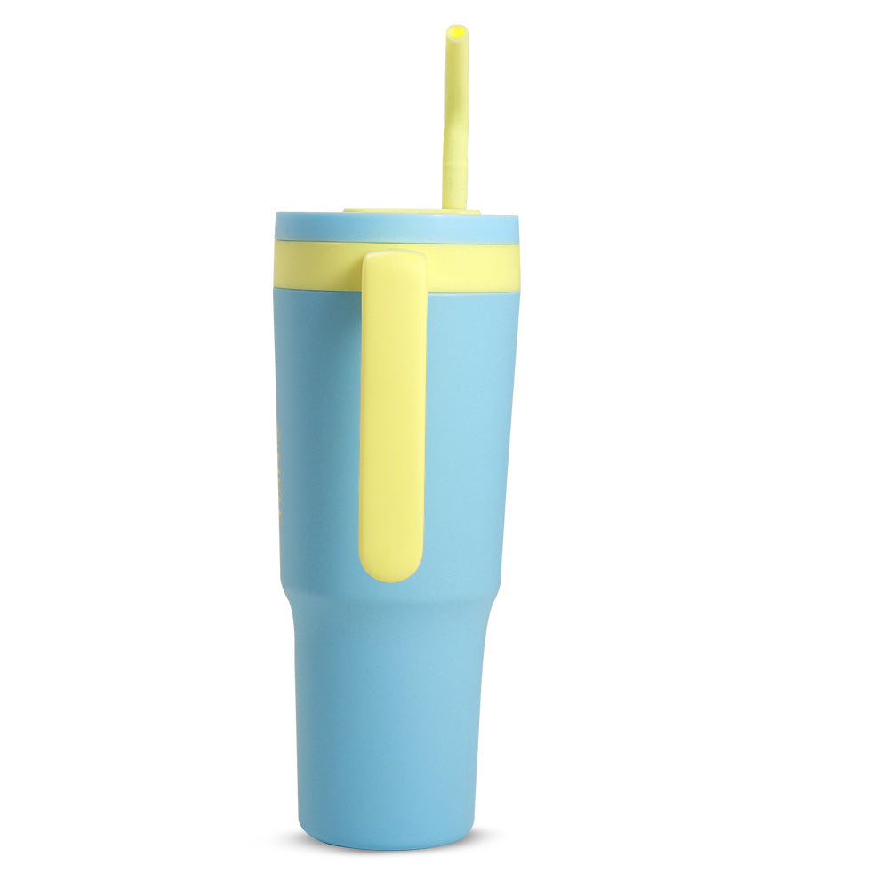 HYDROBREW Fresh Flip Straw Tumbler w/Ceramic Inside, 1200ml Blue
