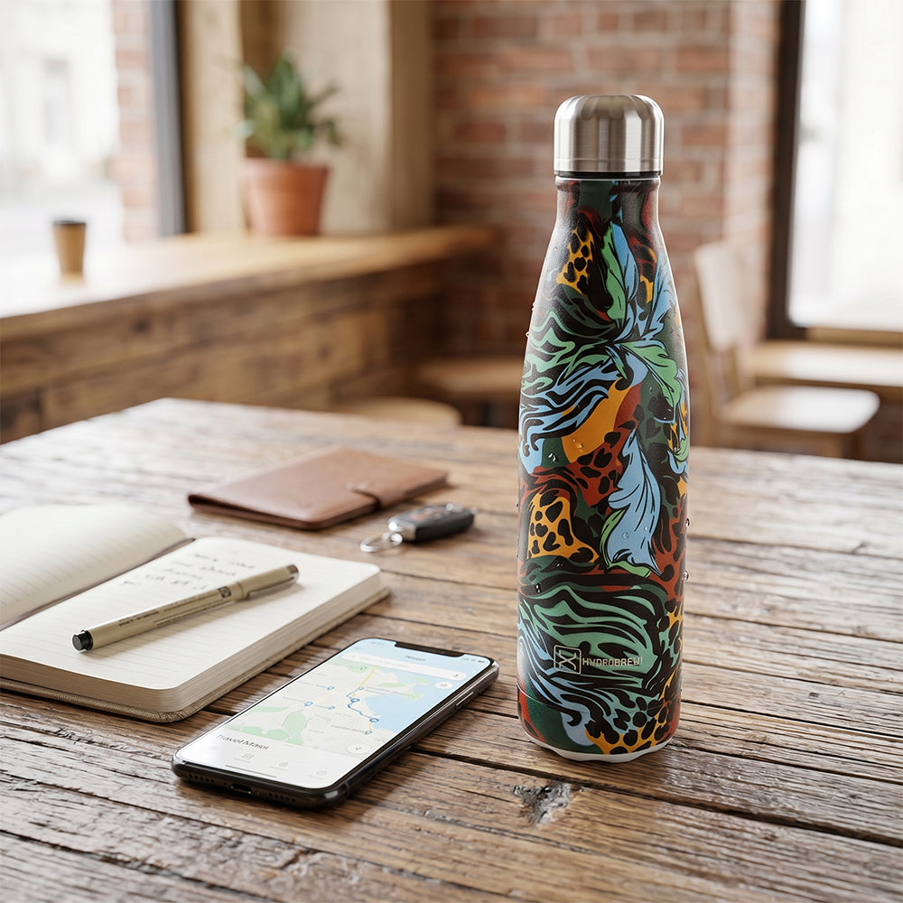 Hydrobrew Double wall Stainless Steel Water Bottle 500ML - Wild Tropic