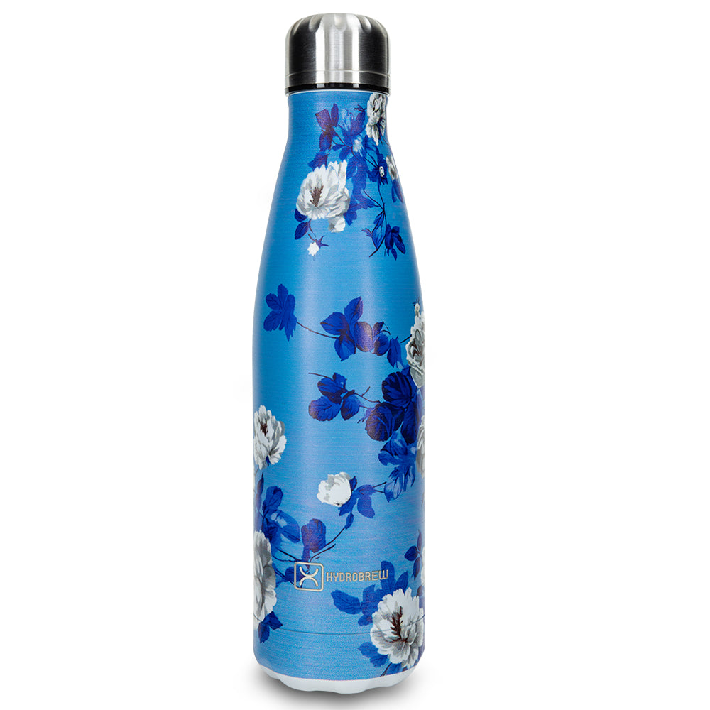 Hydrobrew Double wall Stainless Steel Water Bottle 500ML - Azure Bloom