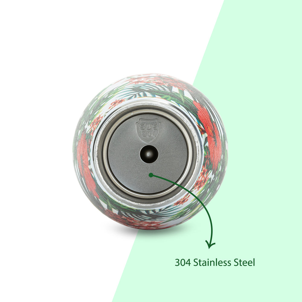 Hydrobrew Double wall Stainless Steel Water Bottle 500ML - Tropical Hibiscus