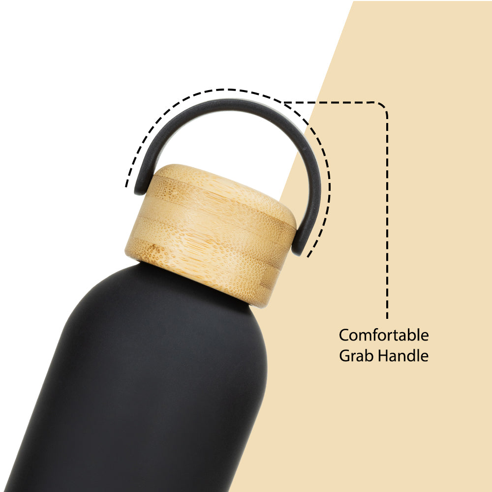 Hydrobrew Double Wall Stainless Steel Water Bottle 500ML - Black