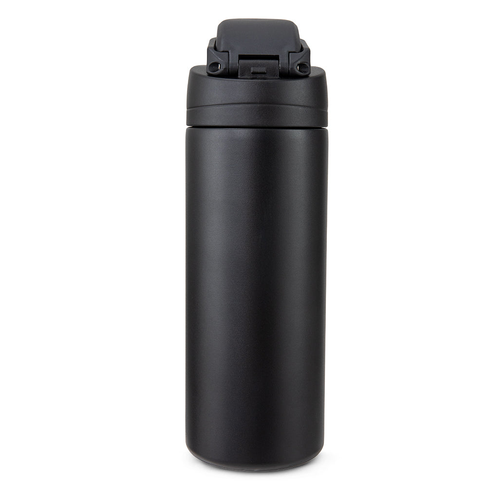 Hydrobrew Personalized SipSwitch™ Insulated Water Bottle 720ml – Leakproof, Stainless Steel, Straw & Spout Lid -Carbon