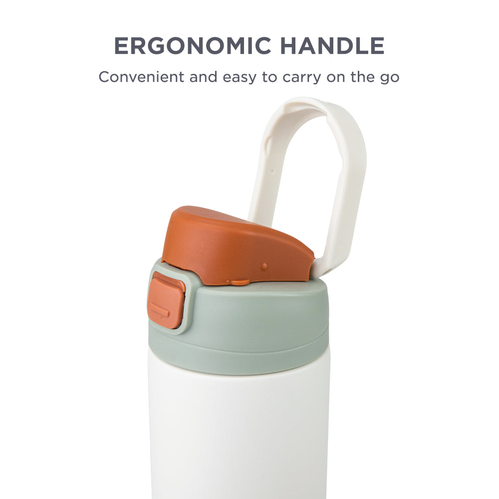 Hydrobrew Personalized SipSwitch™ Insulated Water Bottle 720ml – Leakproof, Stainless Steel, Straw & Spout Lid -Ivory Grove