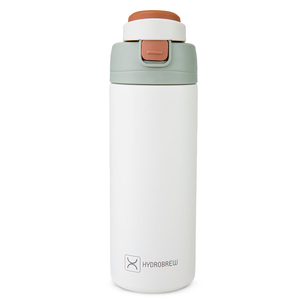 Hydrobrew Personalized SipSwitch™ Insulated Water Bottle 720ml – Leakproof, Stainless Steel, Straw & Spout Lid -Ivory Grove