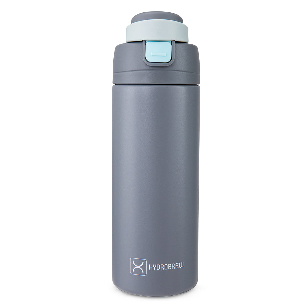 Hydrobrew Personalized SipSwitch™ Insulated Water Bottle 720ml – Leakproof, Stainless Steel, Straw & Spout Lid -Graphite