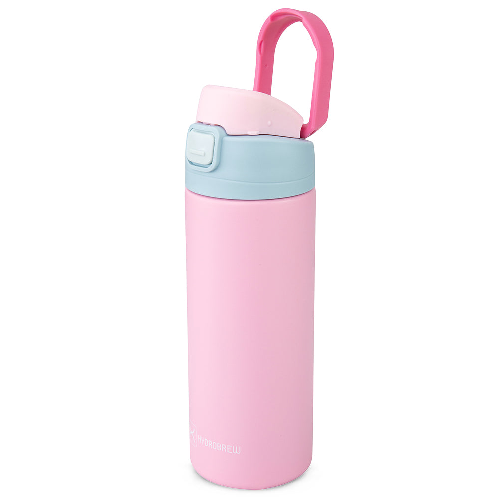 Hydrobrew Personalized SipSwitch™ Insulated Water Bottle 720ml – Leakproof, Stainless Steel, Straw & Spout Lid -Rose Silk