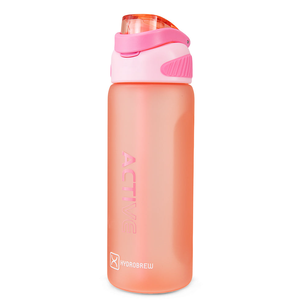 HYDROBREW Sip Switch Tritan Water Bottle 1000ml Leakproof, BPA Free, Straw & Spout Lid- Rose Silk