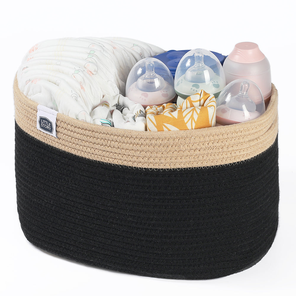 سلة غسيل متعددة الأغراض من ليتل ستوري - لون أسود