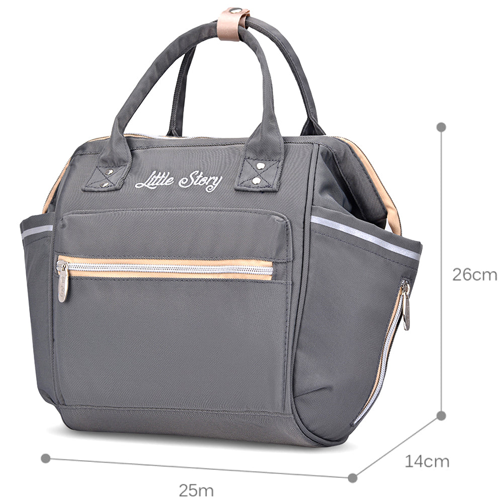 LITTLE STORY Ace Diaper Bag - Grey