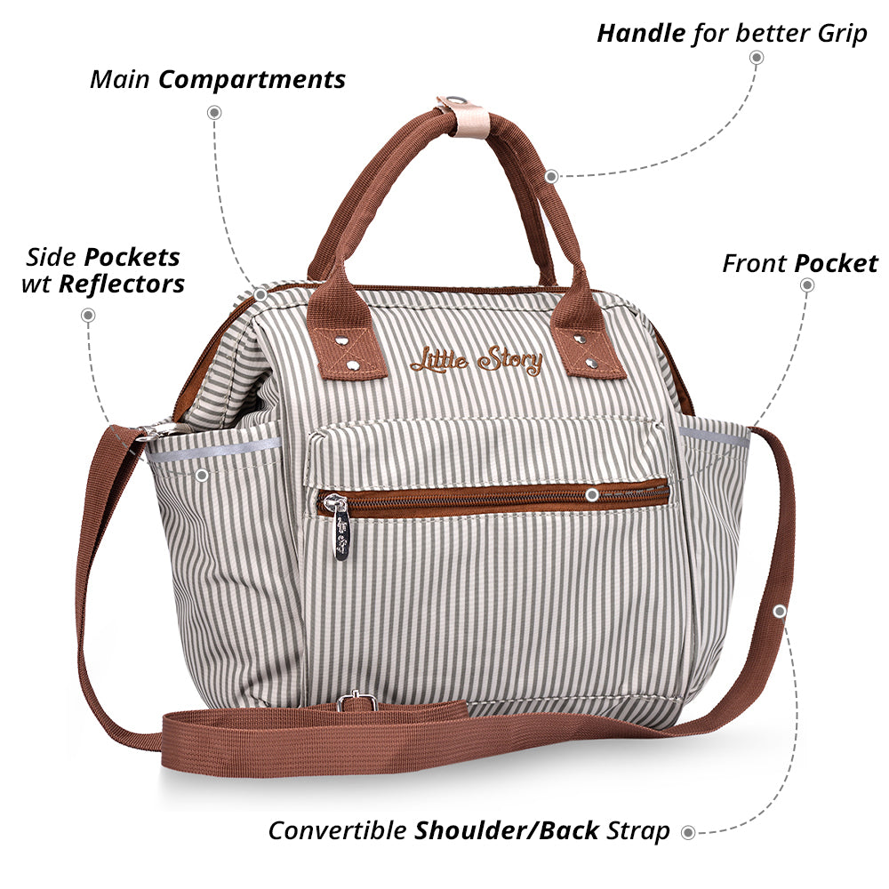 LITTLE STORY Ace Diaper Bag - Ivory