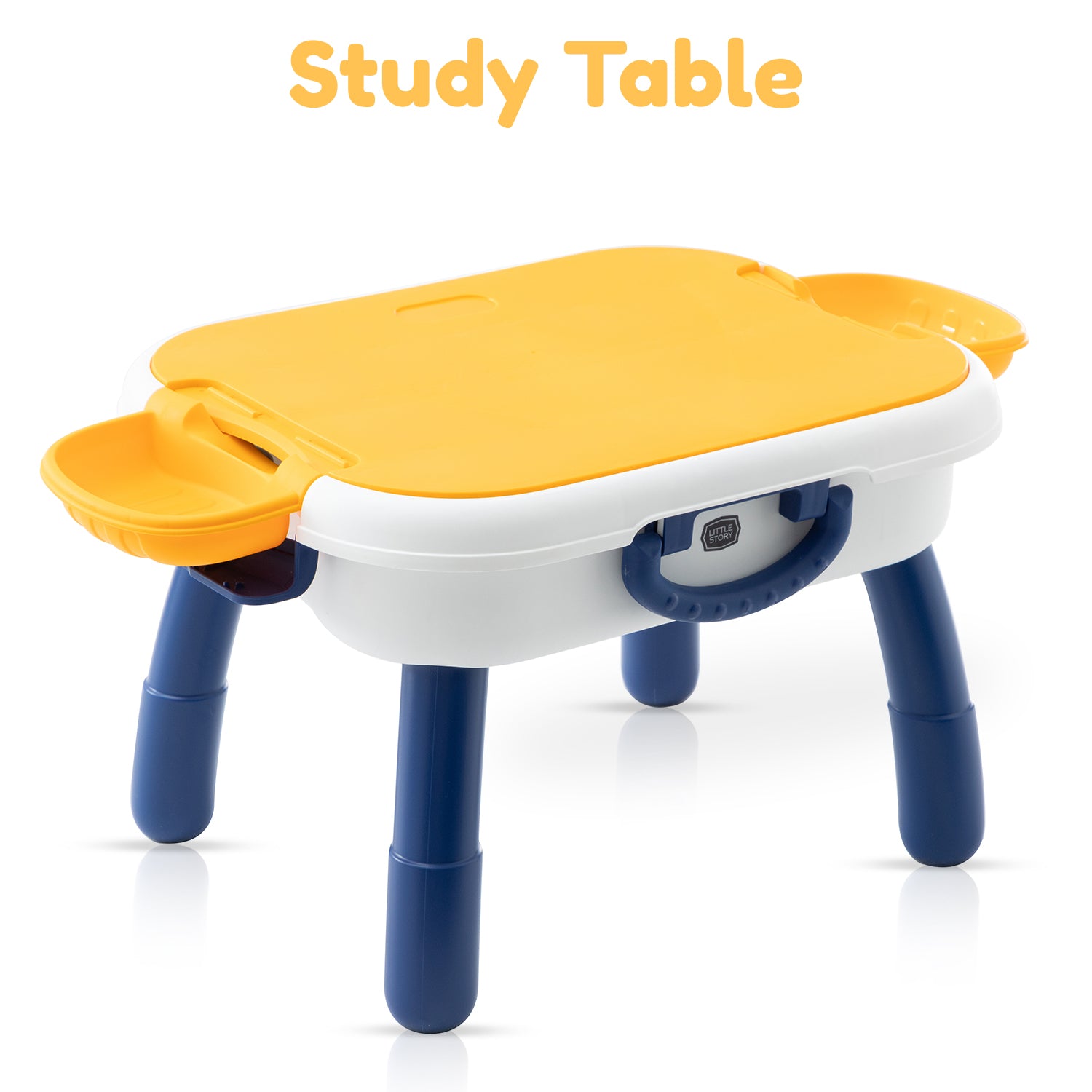 LITTLE STORY 4 In 1 Block Activity Table with Blocks - Blue