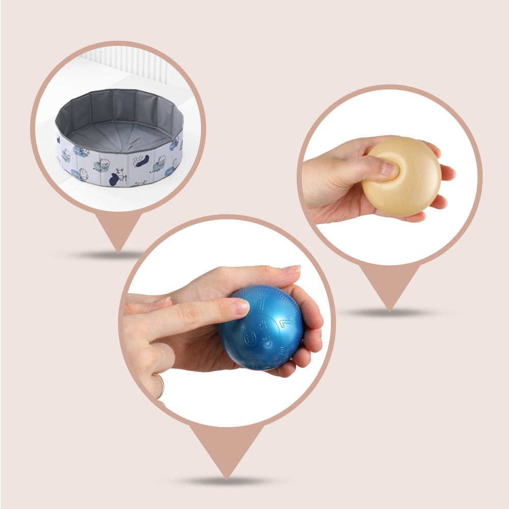 قصة صغيرة - حفرة كرات محمولة مع 90 كرة وحقيبة حمل - متعددة الألوان