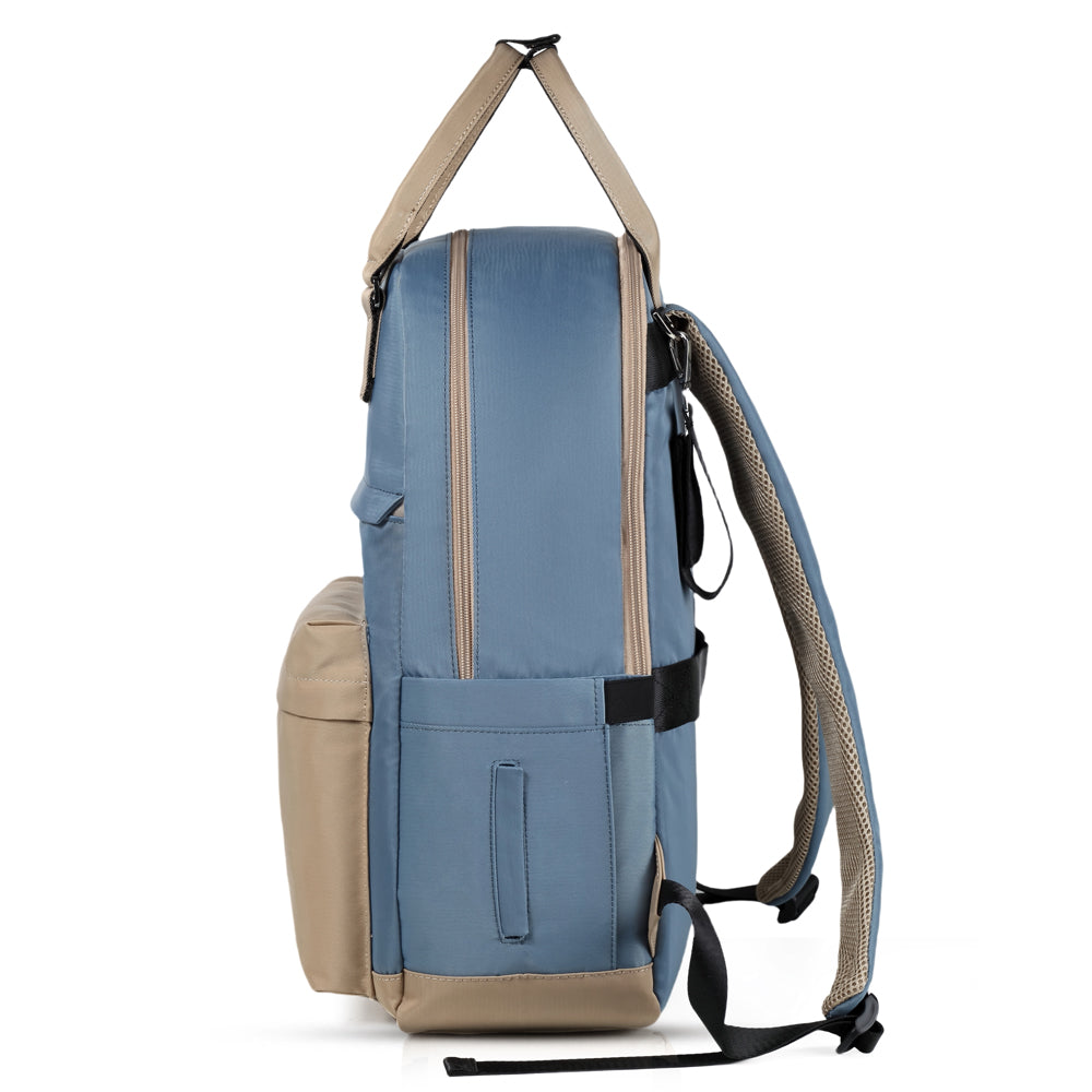 LITTLE STORY Kenzie Mom Dad Travel Diaper Backpack - Blue