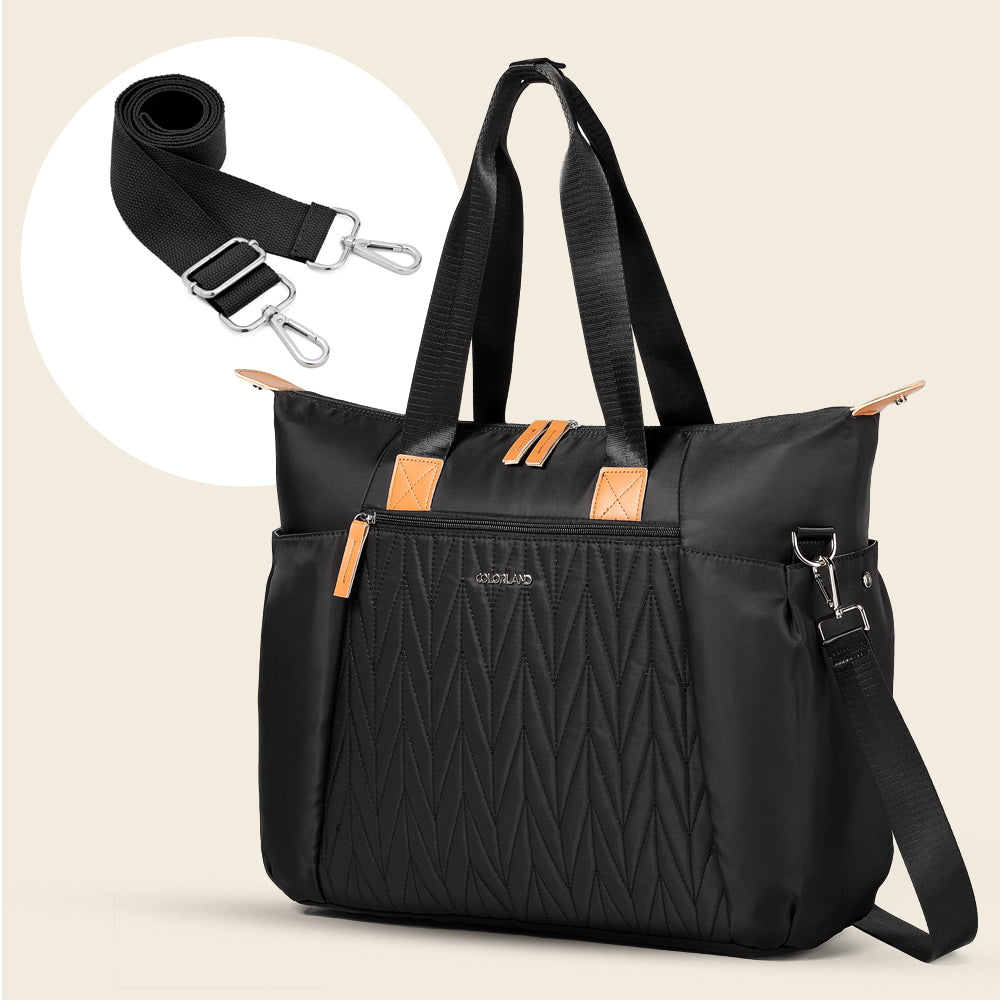 LITTLE STORY Zurich Pack and Go Baby Travel Diaper Bag - Black