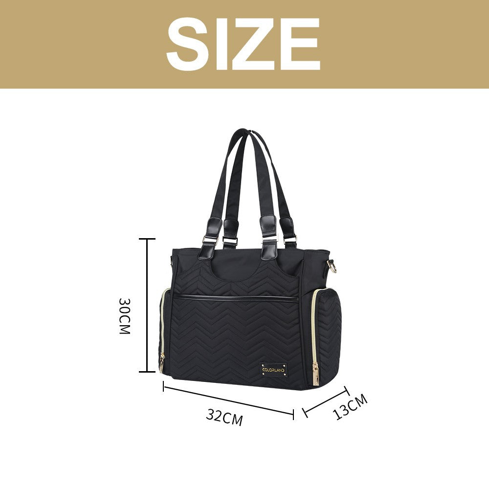 LITTLE STORY Matilda Diaper Bag - Black