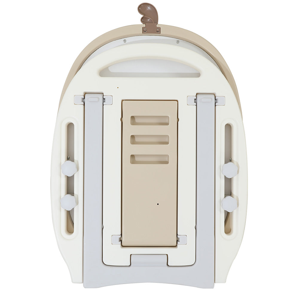 LITTLE STORY - Drawing Board with Chair, Magnetic Numbers, 5 Color Pen and Eraser- Beige