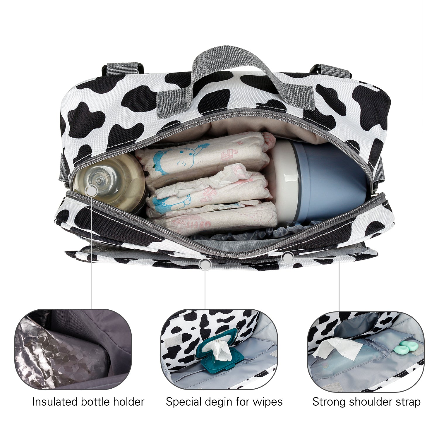 LITTLE STORY Baby Diaper Changing Clutch Kit - White