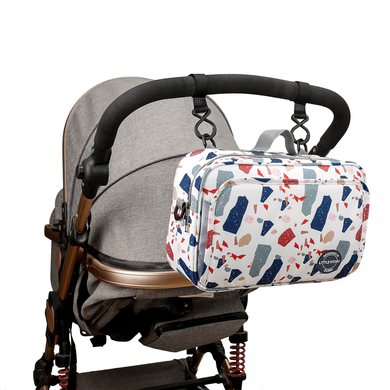 LITTLE STORY Baby Diaper Changing Clutch Kit - Geo White