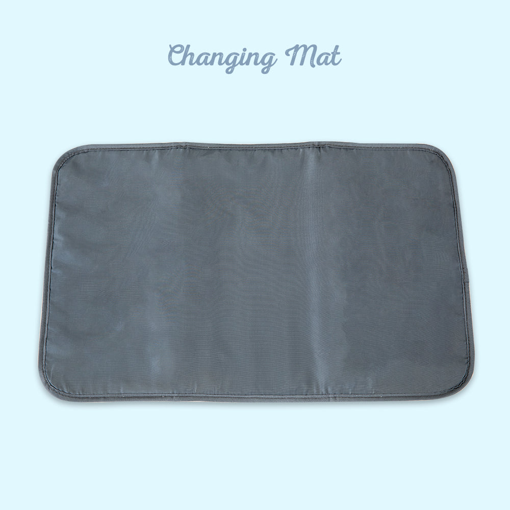 LITTLE STORY Dad's Diaper Bag w/Changing Mat & Stroller Straps - Grey