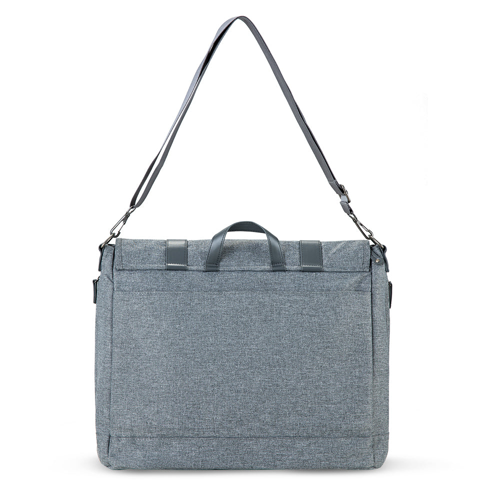 LITTLE STORY Dad's Diaper Bag w/Changing Mat & Stroller Straps - Grey