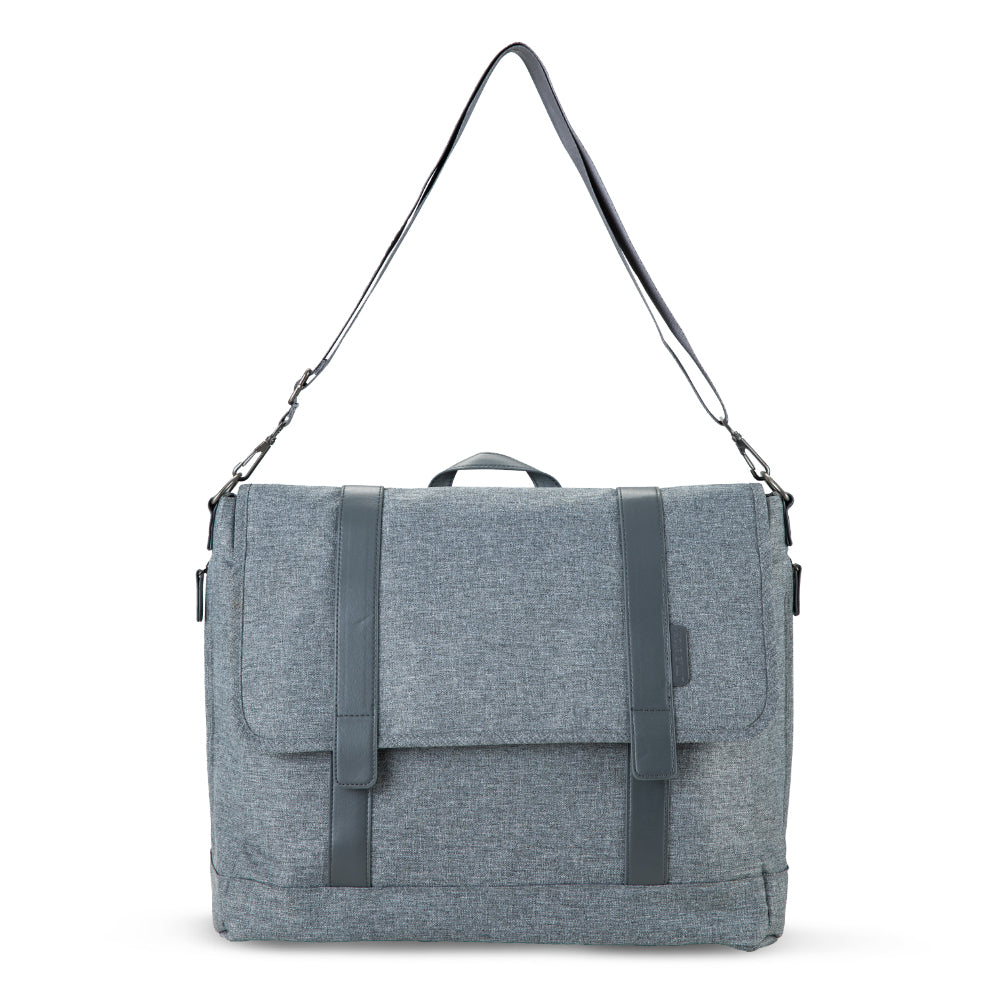 LITTLE STORY Dad's Diaper Bag w/Changing Mat & Stroller Straps - Grey