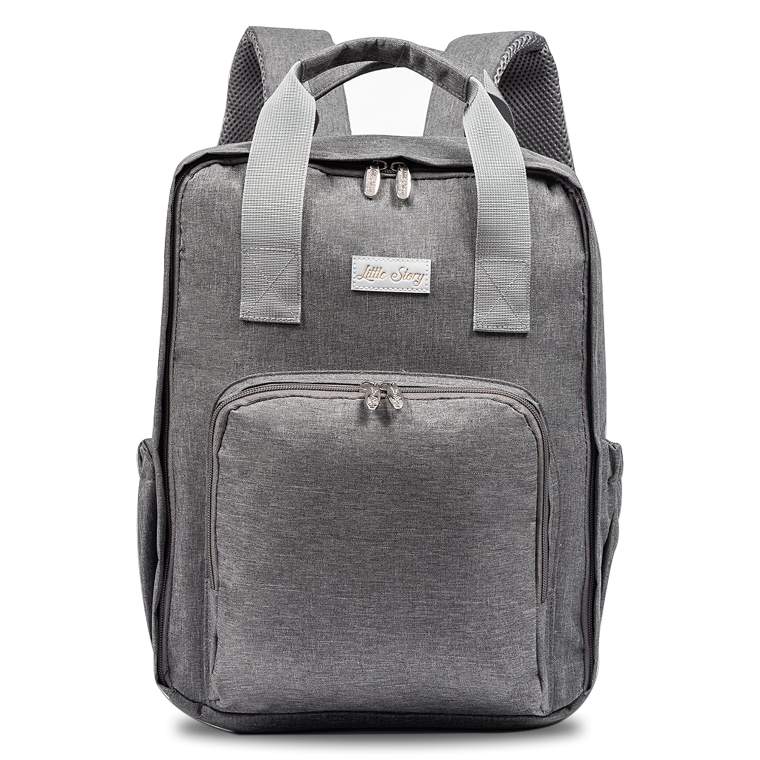 LITTLE STORY Stylish Diaper Travel Backpack wt Changing Pad - Grey