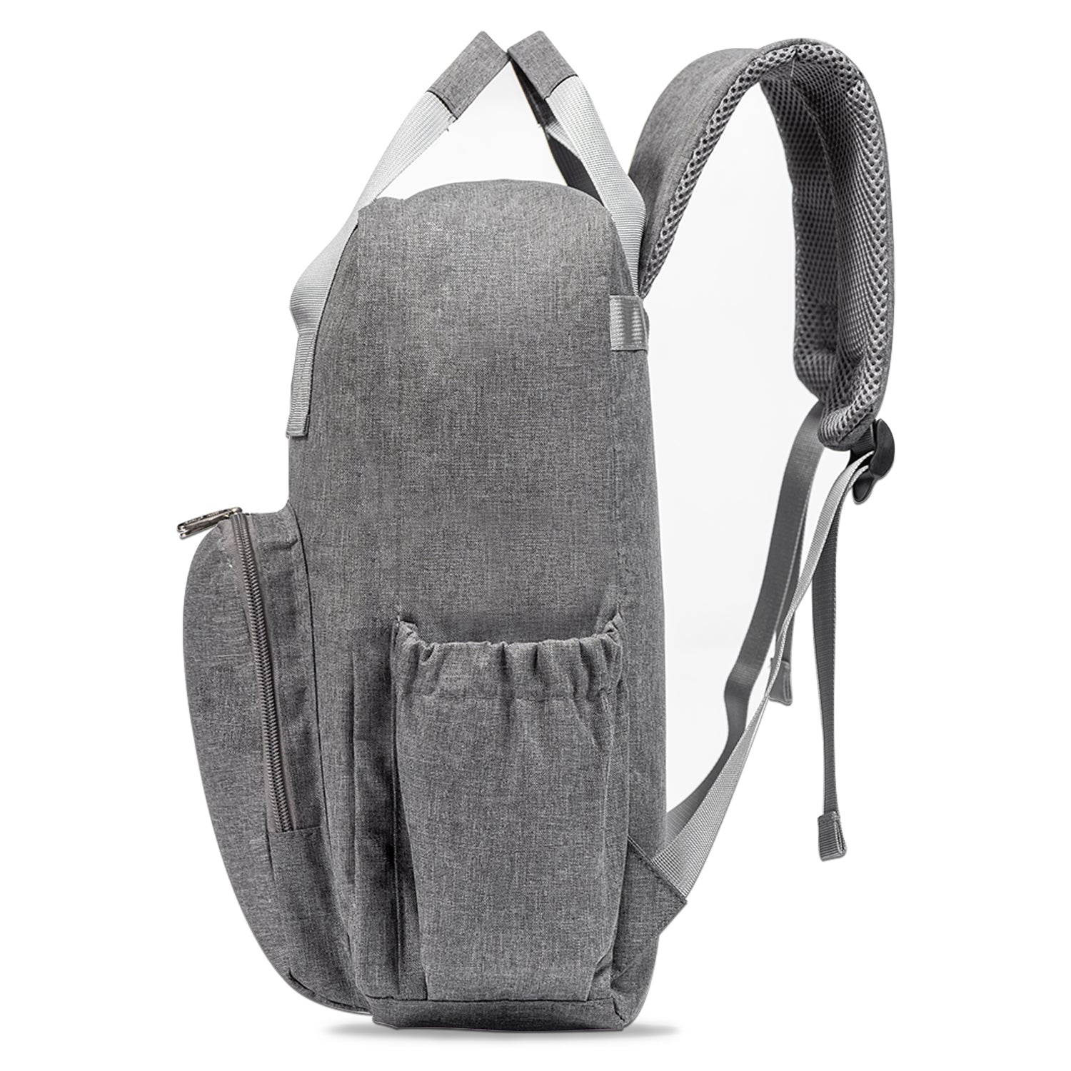 LITTLE STORY Stylish Diaper Travel Backpack wt Changing Pad - Grey