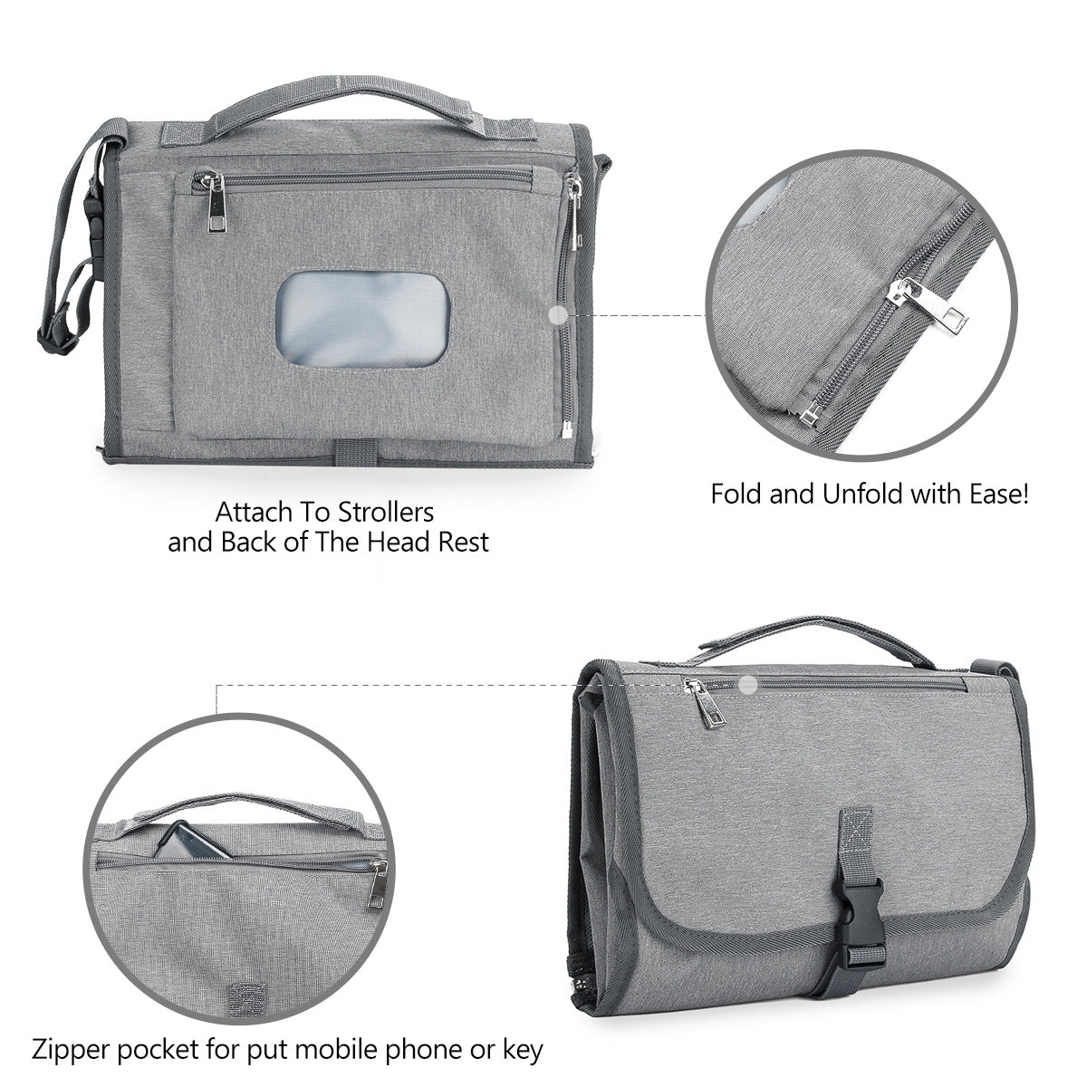 LITTLE STORY Diaper Changing Station Kit - Grey