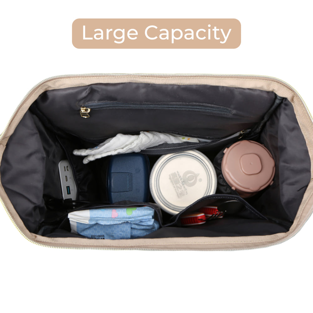 LITTLE STORY - Diaper Bag wt portable bassinet bed & pacifier pouch - Black