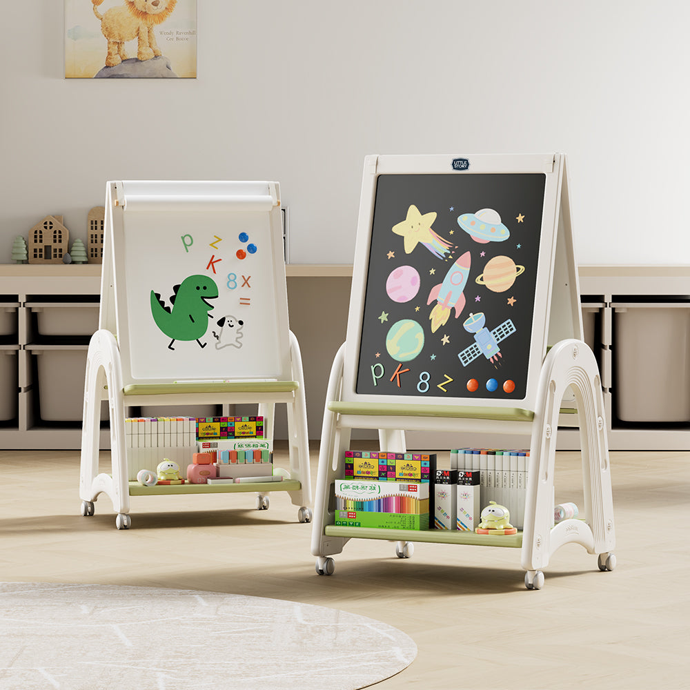 لوحة رسم مزدوجة الجوانب من ليتل ستوري - بيضاء