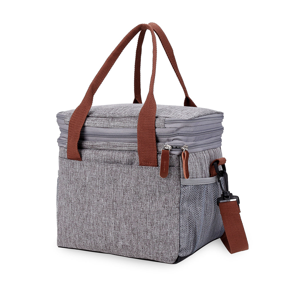 Little Story Insulated Lunch/Bottle Bag - Grey