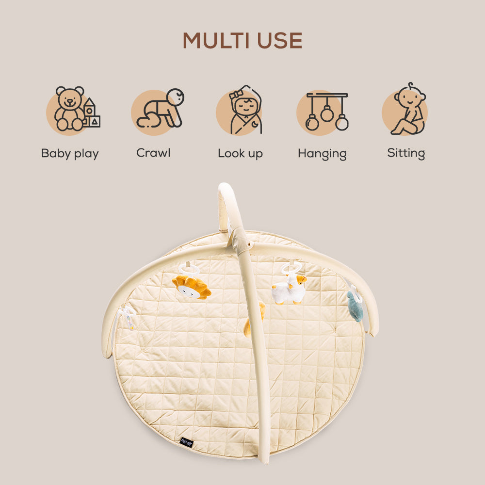 Little Story Baby Play Mat/Activity Gym - Beige